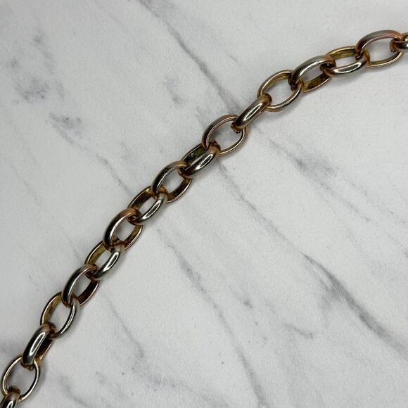 Chunky Concho Gold Silver Tone Chain Belt One Size (OS) ✨ - Picture 8 of 11